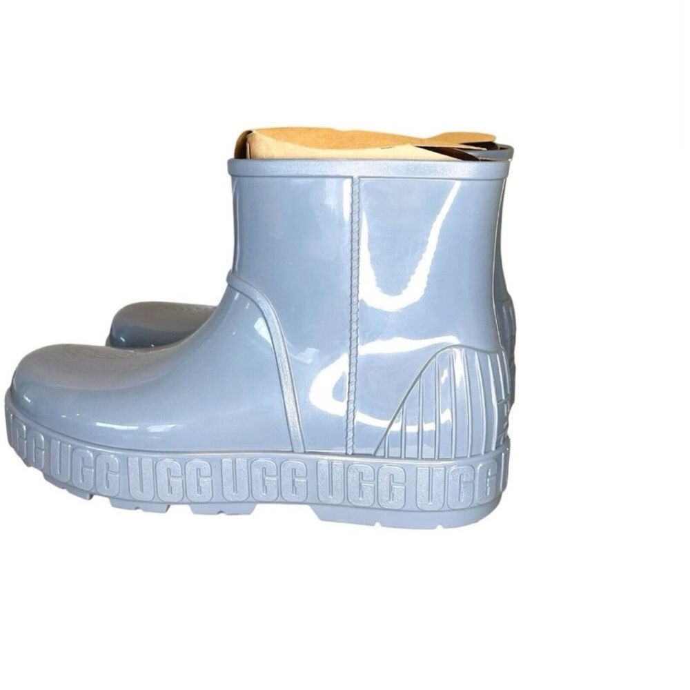 UGG Women Drizlita Rain Boots Shearling Lined Stormy Seas Grey Size 11 Women NEW